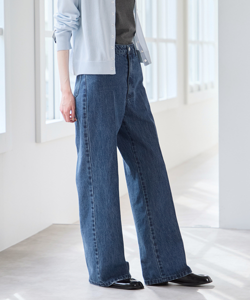 U by SPICK&SPAN(ユーバイスピックアンドスパン)の「ハイライズストレートデニム(デニムパンツ・レディース・ブルー/ネイビー・36/38)」の18枚目の写真