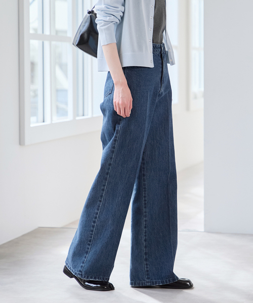 U by SPICK&SPAN(ユーバイスピックアンドスパン)の「ハイライズストレートデニム(デニムパンツ・レディース・ブルー/ネイビー・36/38)」の19枚目の写真