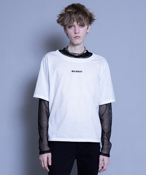 LAYERED LOGO シャツ（Tシャツ/カットソー）｜MILKBOY（ミルクボーイ