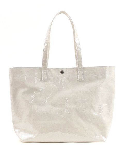 COOCO(クーコ)の「【SMILEY×COOCO】 PVCxペーパービッグトートバッグ/A4対応(トートバッグ・レディース・グレー/キャメル/オフホワイト・FREE)」の6枚目の写真