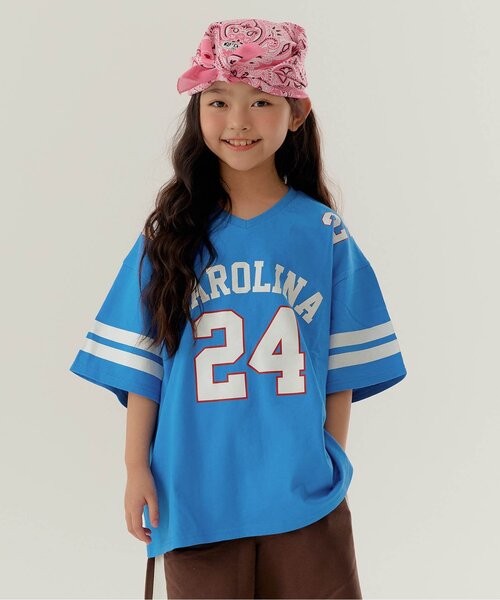 BREEZE(ブリーズ)の「【WEB限定】KUDOZ.B ナンバリング半袖Tシャツ(Tシャツ/カットソー・キッズ・ブルー/グレー/オフホワイト・90/100/110/120/130/140/150/160)」の1枚目の写真