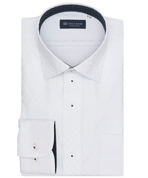 TOKYO SHIRTS(トウキョウシャツ)の「【吸水速乾】【COFREX】形態安定ノンアイロン ワイド 長袖ビジネスワイシャツ(ビジネスシャツ・メンズ・サックスブルー・首回り43cm-裄丈86cm/首回り43cm-裄丈82cm/首回り42cm-裄丈86cm/首回り42cm-裄丈82cm/首回り41cm-裄丈86cm/首回り41cm-裄丈82cm/首回り39cm-裄丈84cm/首回り39cm-裄丈80cm/首回り37cm-裄丈84cm/首回り37cm-裄丈80cm)」の1枚目の写真