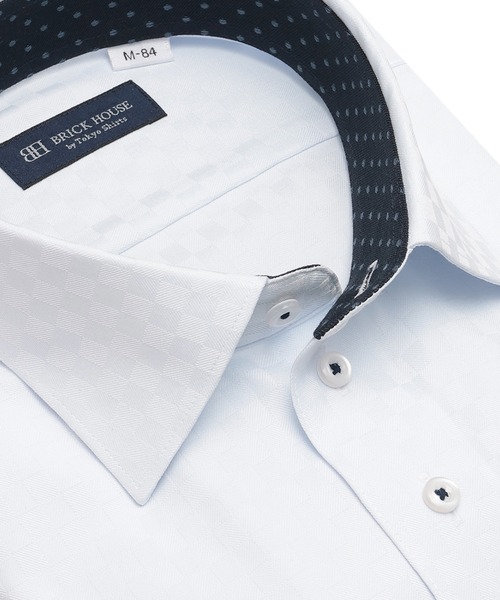 TOKYO SHIRTS(トウキョウシャツ)の「【吸水速乾】【COFREX】形態安定ノンアイロン ワイド 長袖ビジネスワイシャツ(ビジネスシャツ・メンズ・サックスブルー・首回り43cm-裄丈86cm/首回り43cm-裄丈82cm/首回り42cm-裄丈86cm/首回り42cm-裄丈82cm/首回り41cm-裄丈86cm/首回り41cm-裄丈82cm/首回り39cm-裄丈84cm/首回り39cm-裄丈80cm/首回り37cm-裄丈84cm/首回り37cm-裄丈80cm)」の2枚目の写真