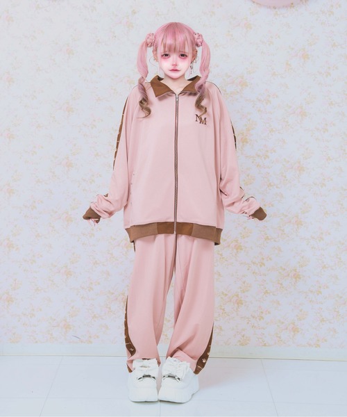 nyanMe（ニャンミー）の「うちらのじゃーじ（ジャージ・レディース・ブラック/ホワイト/サックスブルー/ピンク・FREE）」の4枚目の写真