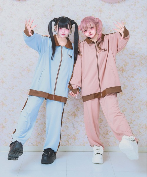 nyanMe（ニャンミー）の「うちらのじゃーじ（ジャージ・レディース・ブラック/ホワイト/サックスブルー/ピンク・FREE）」の17枚目の写真
