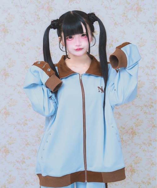 nyanMe（ニャンミー）の「うちらのじゃーじ（ジャージ・レディース・ブラック/ホワイト/サックスブルー/ピンク・FREE）」の19枚目の写真