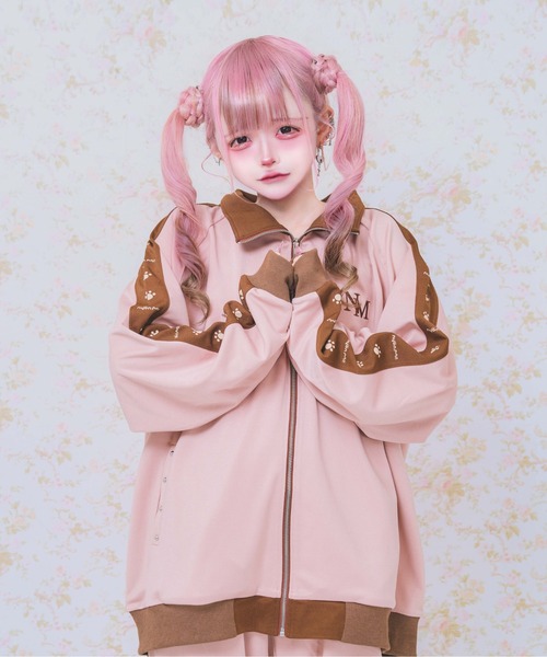 nyanMe（ニャンミー）の「うちらのじゃーじ（ジャージ・レディース・ブラック/ホワイト/サックスブルー/ピンク・FREE）」の20枚目の写真