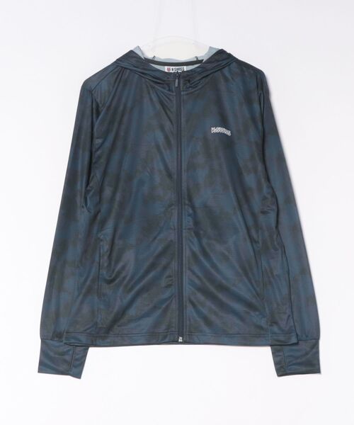 K-SWISS(ケースイス)の「【K-SWISS/ケースイス】ぼかし柄UVパーカー(パーカー・レディース・ネイビー/サックスブルー/グリーン系その他/ライトピンク・MEDIUM/LARGE/X-LARGE)」の1枚目の写真