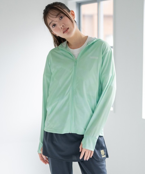 K-SWISS(ケースイス)の「【K-SWISS/ケースイス】ぼかし柄UVパーカー(パーカー・レディース・ネイビー/サックスブルー/グリーン系その他/ライトピンク・MEDIUM/LARGE/X-LARGE)」の2枚目の写真