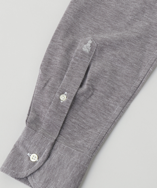 GUY ROVER(ギローバー)の「GUY ROVER (ギローバー) Melange Jersey Cutaway Shirts(シャツ/ブラウス・メンズ・ホワイト/ブラウン/ダークブルー・SMALL/MEDIUM/LARGE)」の8枚目の写真