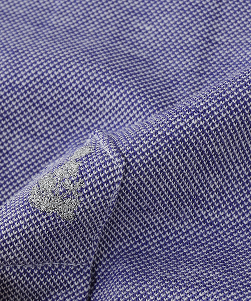 GUY ROVER(ギローバー)の「GUY ROVER (ギローバー) Melange Jersey Cutaway Shirts(シャツ/ブラウス・メンズ・ホワイト/ブラウン/ダークブルー・SMALL/MEDIUM/LARGE)」の4枚目の写真