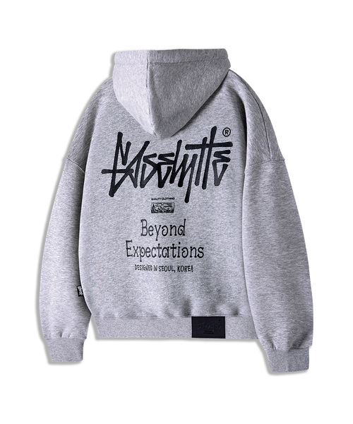 YOSEMITE(ヨセミティ)の「OG ESSENTIALS オーバーサイズ クロップド ジップアップパーカー YHZ-202(パーカー・レディース・ブラック系1/グレー系1・MEDIUM/LARGE/X-LARGE)」の2枚目の写真