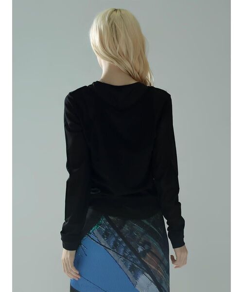 :ETHROF（イーサオブ）の「SHEER LAYERED LIKE TOPS（Tシャツ/カットソー・レディース・オフホワイト/ブラック・FREE）」の20枚目の写真