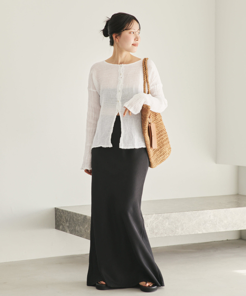 アトリエフランセ 別注 OPEN BTN 2WAY ブラウス 追加》LES ATELIERS FRANCAIS DE CONFECTION 別注 OPEN BTN 2WAY