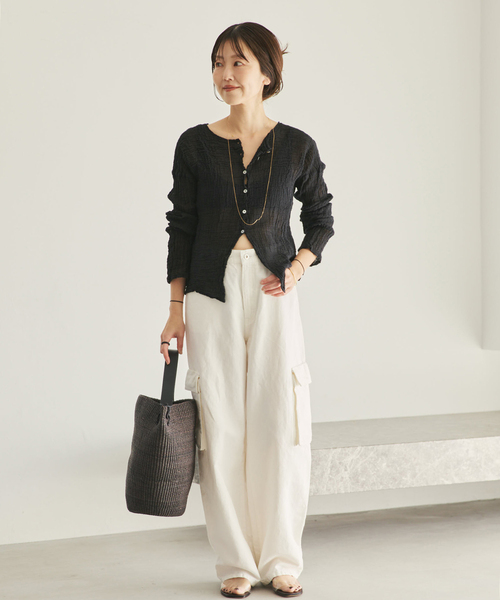 アトリエフランセ 別注 OPEN BTN 2WAY ブラウス 追加》LES ATELIERS FRANCAIS DE CONFECTION 別注 OPEN BTN 2WAY