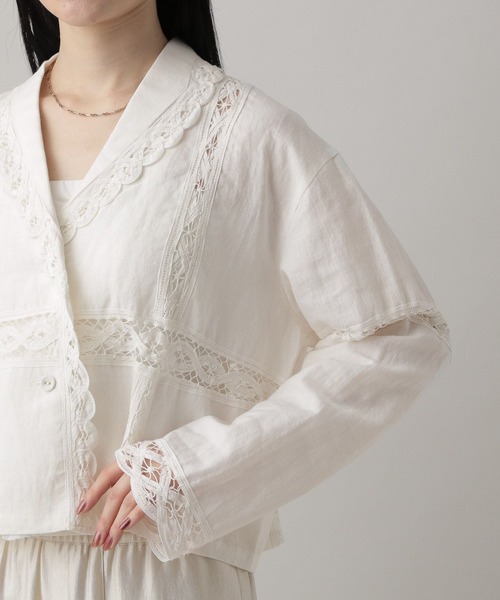 A part by（アパートバイ）の「バテンレースシャツ（シャツ/ブラウス・レディース・オフホワイト・FREE）」の19枚目の写真
