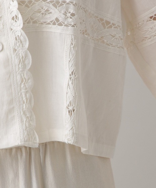 A part by（アパートバイ）の「バテンレースシャツ（シャツ/ブラウス・レディース・オフホワイト・FREE）」の21枚目の写真