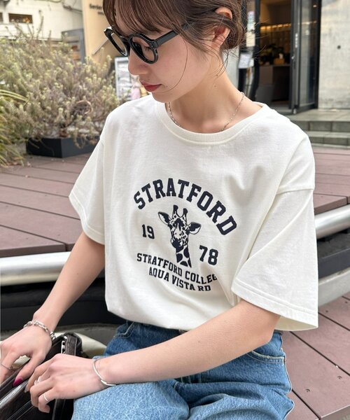 DISCOAT(ディスコート)の「【Enlude】アニマルカレッジロゴTシャツ《ユニセックス》(Tシャツ/カットソー・レディース・アイボリー/ライトベージュ/ライトグレー・FREE)」の11枚目の写真