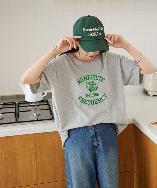 DISCOAT(ディスコート)の「【Enlude】アニマルカレッジロゴTシャツ《ユニセックス》(Tシャツ/カットソー・レディース・アイボリー/ライトベージュ/ライトグレー・FREE)」の21枚目の写真