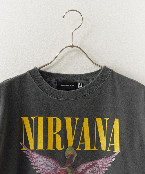 GOOD ROCK SPEED(グッドロックスピード)の「GOOD ROCK SPEED/グッドロックスピード NIRVANA In Utero ニルバーナ プリント クルーネックTシャツ 秋 秋服 2026年秋冬(Tシャツ/カットソー・メンズ・ホワイト/チャコールグレー・M/L/XL)」の15枚目の写真