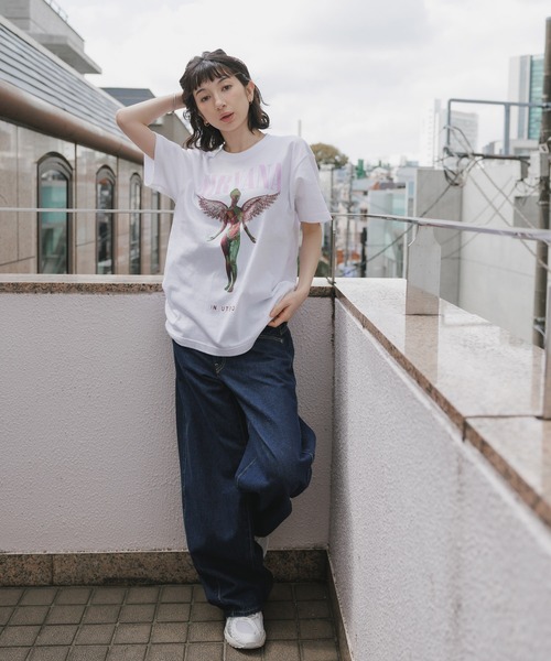 GOOD ROCK SPEED(グッドロックスピード)の「GOOD ROCK SPEED/グッドロックスピード NIRVANA In Utero ニルバーナ プリント クルーネックTシャツ 秋 秋服 2026年秋冬(Tシャツ/カットソー・メンズ・ホワイト/チャコールグレー・M/L/XL)」の9枚目の写真