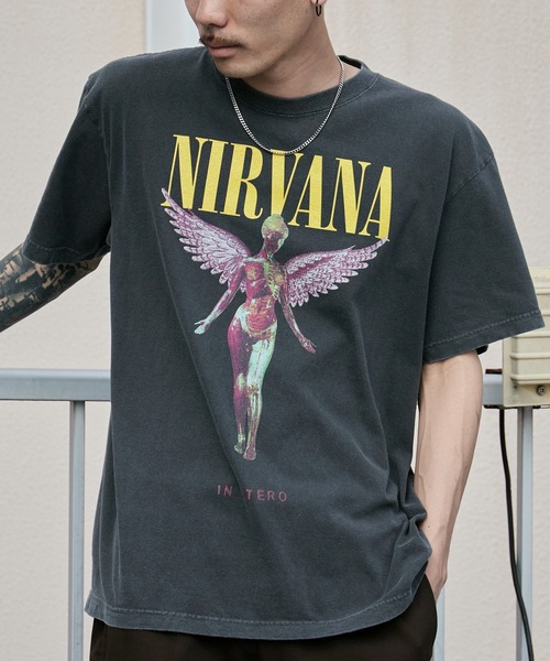 GOOD ROCK SPEED(グッドロックスピード)の「GOOD ROCK SPEED/グッドロックスピード NIRVANA In Utero ニルバーナ プリント クルーネックTシャツ 秋 秋服 2026年秋冬(Tシャツ/カットソー・メンズ・ホワイト/チャコールグレー・M/L/XL)」の11枚目の写真