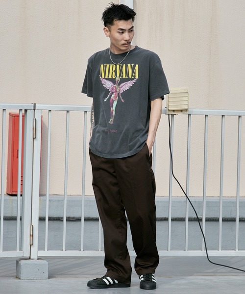 GOOD ROCK SPEED(グッドロックスピード)の「GOOD ROCK SPEED/グッドロックスピード NIRVANA In Utero ニルバーナ プリント クルーネックTシャツ 秋 秋服 2026年秋冬(Tシャツ/カットソー・メンズ・ホワイト/チャコールグレー・M/L/XL)」の13枚目の写真