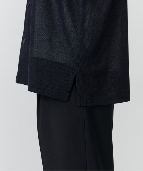 PUBLIC TOKYO(パブリックトウキョウ)の「リネンライクリラックスCPOシャツ /春服/ウォッシャブル/シアー/通気性(シャツ/ブラウス・メンズ・ネイビー/アイボリー・2/1)」の19枚目の写真