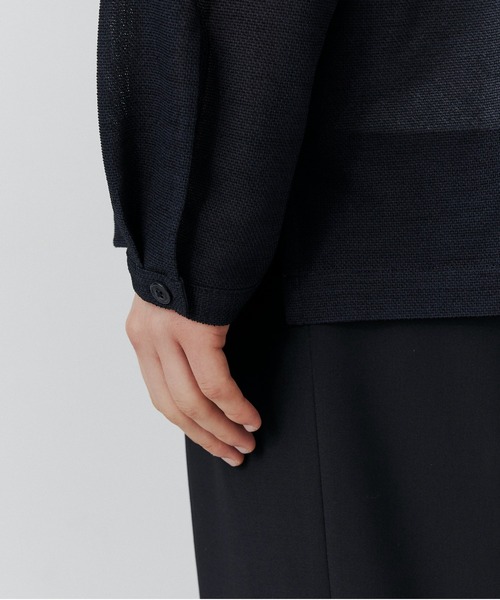 PUBLIC TOKYO(パブリックトウキョウ)の「リネンライクリラックスCPOシャツ /春服/ウォッシャブル/シアー/通気性(シャツ/ブラウス・メンズ・ネイビー/アイボリー・2/1)」の20枚目の写真