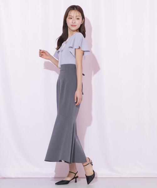 JILL by JILL STUART(ジルバイジルスチュアート)の「フレアスリーブボウタイニット(ニット/セーター・レディース・パープル/ブラック/ホワイト/ラベンダー・FREE)」の19枚目の写真