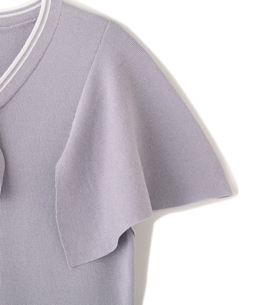 JILL by JILL STUART(ジルバイジルスチュアート)の「フレアスリーブボウタイニット(ニット/セーター・レディース・パープル/ブラック/ホワイト・FREE)」の13枚目の写真