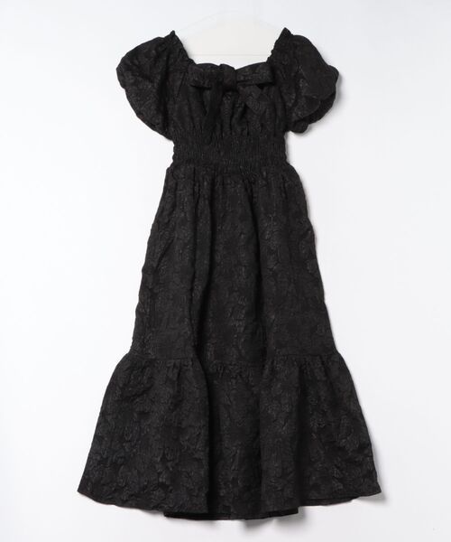 Anely(アネリー)の「立体フラワー刺繍ビッグリボンシアーロングワンピース(ワンピース・レディース・ピンク/ブラック/アイボリー・FREE)」の21枚目の写真