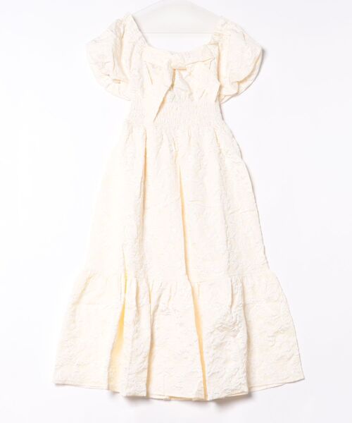 Anely(アネリー)の「立体フラワー刺繍ビッグリボンシアーロングワンピース(ワンピース・レディース・ピンク/ブラック/アイボリー・FREE)」の19枚目の写真