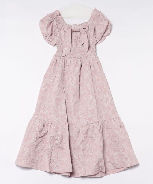 Anely(アネリー)の「立体フラワー刺繍ビッグリボンシアーロングワンピース(ワンピース・レディース・ピンク/ブラック/アイボリー・FREE)」の20枚目の写真
