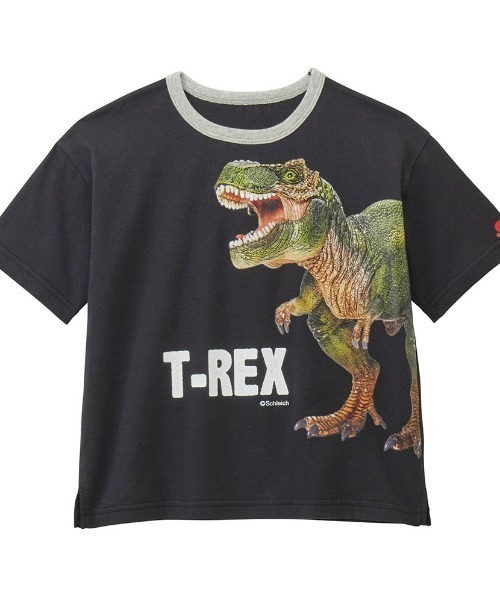 Belle Maison(ベルメゾン)の「リアル恐竜プリント半袖Tシャツ(Tシャツ/カットソー・キッズ・スミクロ/ライトベージュ/オフホワイト・100/110/120/130)」の2枚目の写真