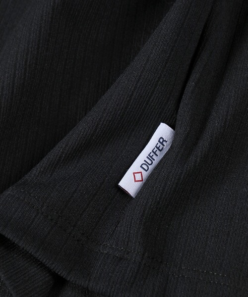 The DUFFER of ST.GEORGE（ザダファーオブセントジョージ）の「「AIR FLEX」RANDOM RIB KNIT 3/4 SLEEVE TEE ：高収縮機能素材「エアフレックス」ランダムリブ 7分袖Tシャツ / 高機能 / ストレッチ / UVカット / ドライタッチ / アンチピリング（Tシャツ/カットソー・メンズ・チャコールグレー/ブラック/ホワイト・X-LARGE/LARGE/MEDIUM/SMALL）」の19枚目の写真