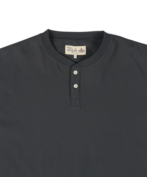 The DUFFER of ST.GEORGE（ザダファーオブセントジョージ）の「「AIR FLEX」RANDOM RIB KNIT 3/4 SLEEVE TEE ：高収縮機能素材「エアフレックス」ランダムリブ 7分袖Tシャツ / 高機能 / ストレッチ / UVカット / ドライタッチ / アンチピリング（Tシャツ/カットソー・メンズ・チャコールグレー/ブラック/ホワイト・X-LARGE/LARGE/MEDIUM/SMALL）」の17枚目の写真
