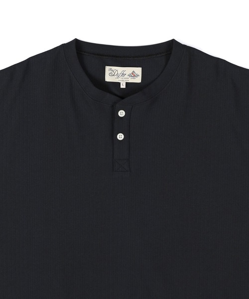 The DUFFER of ST.GEORGE（ザダファーオブセントジョージ）の「「AIR FLEX」RANDOM RIB KNIT 3/4 SLEEVE TEE ：高収縮機能素材「エアフレックス」ランダムリブ 7分袖Tシャツ / 高機能 / ストレッチ / UVカット / ドライタッチ / アンチピリング（Tシャツ/カットソー・メンズ・チャコールグレー/ブラック/ホワイト・X-LARGE/LARGE/MEDIUM/SMALL）」の16枚目の写真