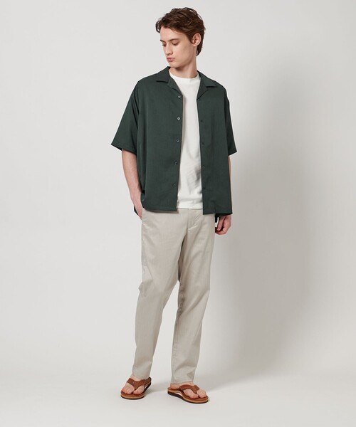 A DAY IN THE LIFE UNITED ARROWS(アデイインザライフユナイテッドアローズ)の「クールファイバー ツイル オープンカラーシャツ-吸水速乾-<A DAY IN THE LIFE>(シャツ/ブラウス・メンズ・コバルトブルー/ダークグリーン/ブラック/ネイビー・M/L/S/XL)」の6枚目の写真