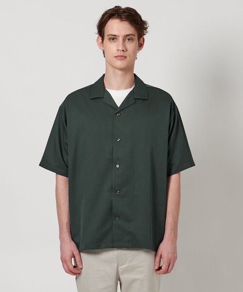 A DAY IN THE LIFE UNITED ARROWS(アデイインザライフユナイテッドアローズ)の「クールファイバー ツイル オープンカラーシャツ-吸水速乾-<A DAY IN THE LIFE>(シャツ/ブラウス・メンズ・コバルトブルー/ダークグリーン/ブラック/ネイビー・M/L/S/XL)」の7枚目の写真