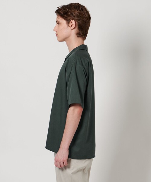 A DAY IN THE LIFE UNITED ARROWS(アデイインザライフユナイテッドアローズ)の「クールファイバー ツイル オープンカラーシャツ-吸水速乾-<A DAY IN THE LIFE>(シャツ/ブラウス・メンズ・コバルトブルー/ダークグリーン/ブラック/ネイビー・M/L/S/XL)」の8枚目の写真