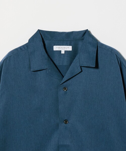 A DAY IN THE LIFE UNITED ARROWS(アデイインザライフユナイテッドアローズ)の「クールファイバー ツイル オープンカラーシャツ-吸水速乾-<A DAY IN THE LIFE>(シャツ/ブラウス・メンズ・コバルトブルー/ダークグリーン/ブラック/ネイビー・M/L/S/XL)」の15枚目の写真