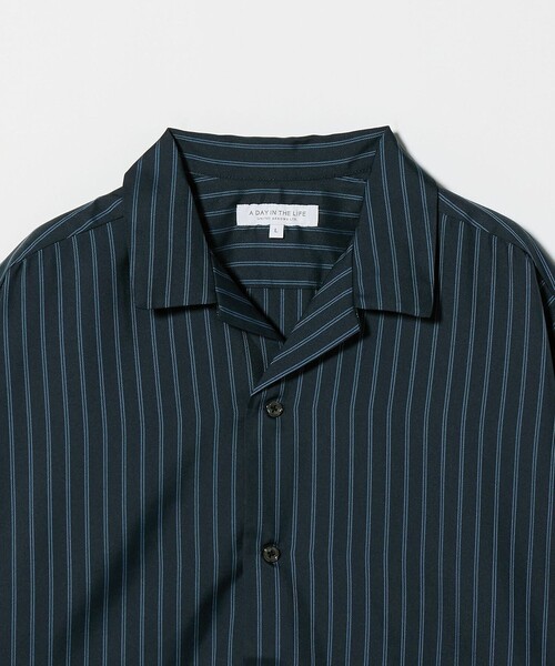A DAY IN THE LIFE UNITED ARROWS(アデイインザライフユナイテッドアローズ)の「クールファイバー ツイル オープンカラーシャツ-吸水速乾-<A DAY IN THE LIFE>(シャツ/ブラウス・メンズ・コバルトブルー/ダークグリーン/ブラック/ネイビー・M/L/S/XL)」の18枚目の写真