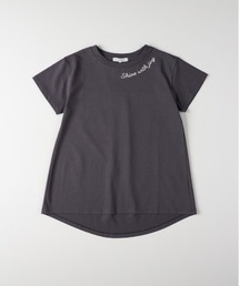 Right-on | VIVIAN BLUE(ヴィヴィアンブルー)ネックプリントバックタックTシャツ(Tシャツ/カットソー)