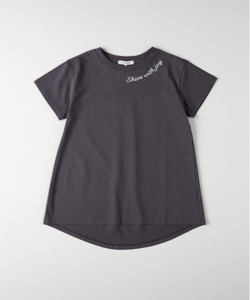 Right-on(ライトオン)の「VIVIAN BLUE(ヴィヴィアンブルー)ネックプリントバックタックTシャツ(Tシャツ/カットソー・キッズ・オフホワイト/オレンジ/ダークグレー・120/130/140/150/160/110)」の3枚目の写真