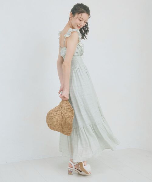 MAJESTIC LEGON(マジェスティックレゴン)の「ショルダーフリルキャミワンピース(ワンピース・レディース・オフホワイト/グレー/アイボリー/ミント・MEDIUM/SMALL)」の20枚目の写真