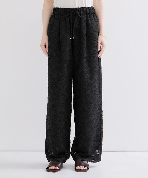 le cercle ADAM ET ROPE'(ルセルクルアダムエロペ)の「カットギャガードイージーパンツ/セットアップ対応(その他パンツ・レディース・ブラック・FREE)」の6枚目の写真