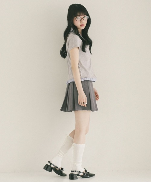 Heather(ヘザー)の「細リボントレンカ 774498(ソックス/靴下・レディース・アイボリー/グレー・FREE)」の8枚目の写真