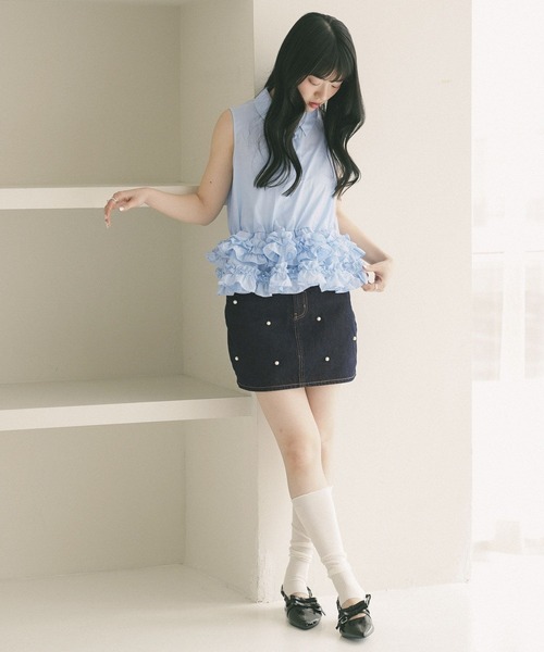 Heather(ヘザー)の「細リボントレンカ 774498(ソックス/靴下・レディース・アイボリー/グレー・FREE)」の9枚目の写真