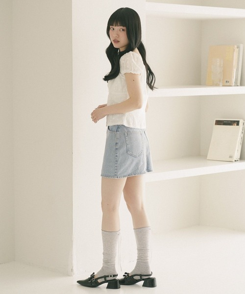 Heather(ヘザー)の「細リボントレンカ 774498(ソックス/靴下・レディース・アイボリー/グレー・FREE)」の16枚目の写真